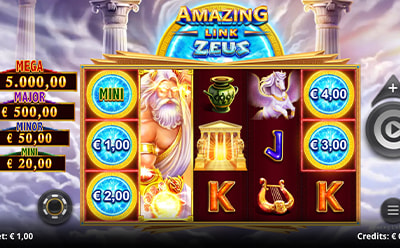 The Amazing Link Zeus სლოტ თამაში JackpotCity საქართველოს ონლაინ კაზინოზე