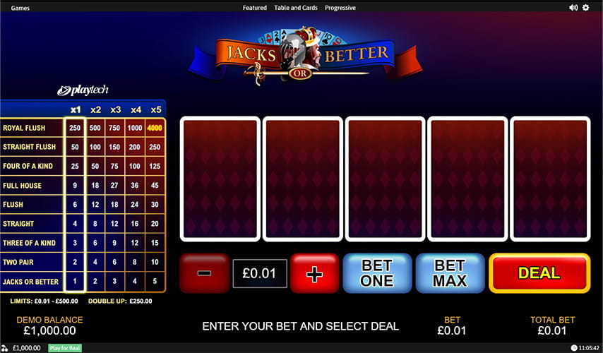 Jacks or Better ითამაშე ონლაინ უფასოდ